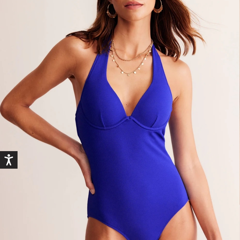 Boden Women's Blue One-Piece Swimsuit